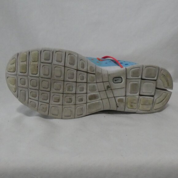 NIKE | 6.5Y | Nike Free 5.0 Turquoise Blue & Neon Orange Sneakers - Gym - Shoe - Picture 7 of 14